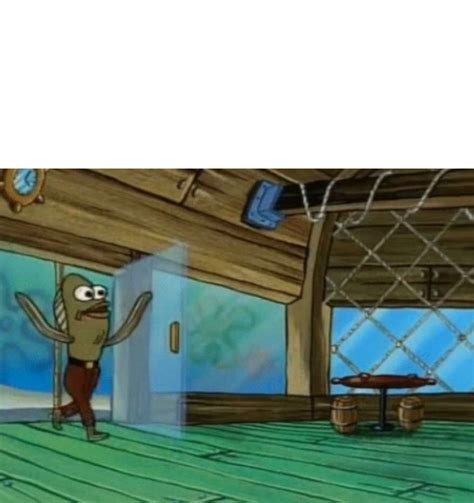 spongebob blue fish meme|spongebob fish entering meme.